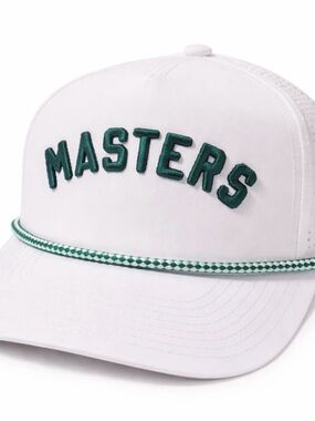 2026 Masters White and Green Embroidered Trucker Cap